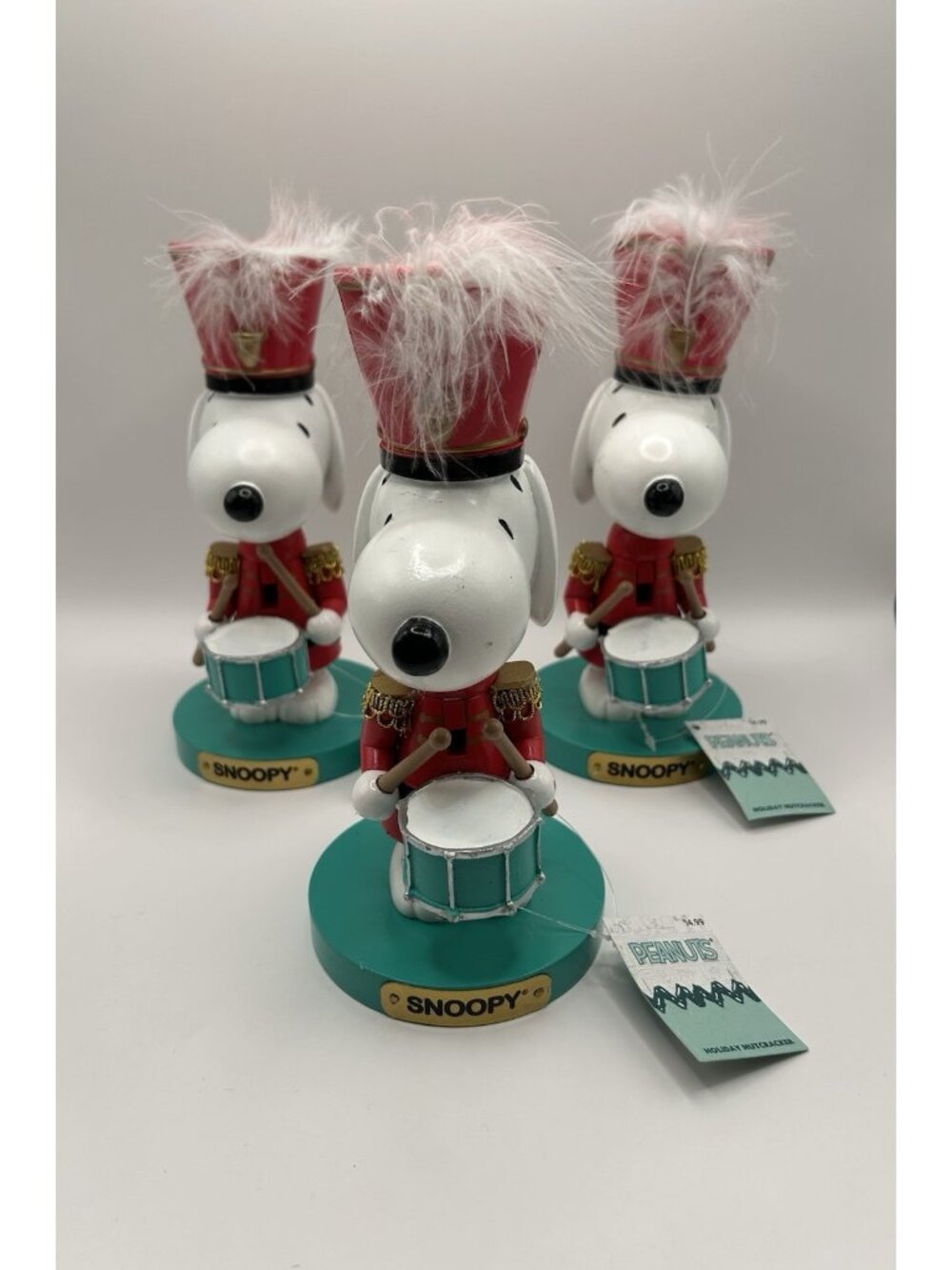 New Peanuts Snoopy Nutcracker Drummer Kurt S Adler 2024 Christmas Lot Of 3 As Is - Picture 1 of 16